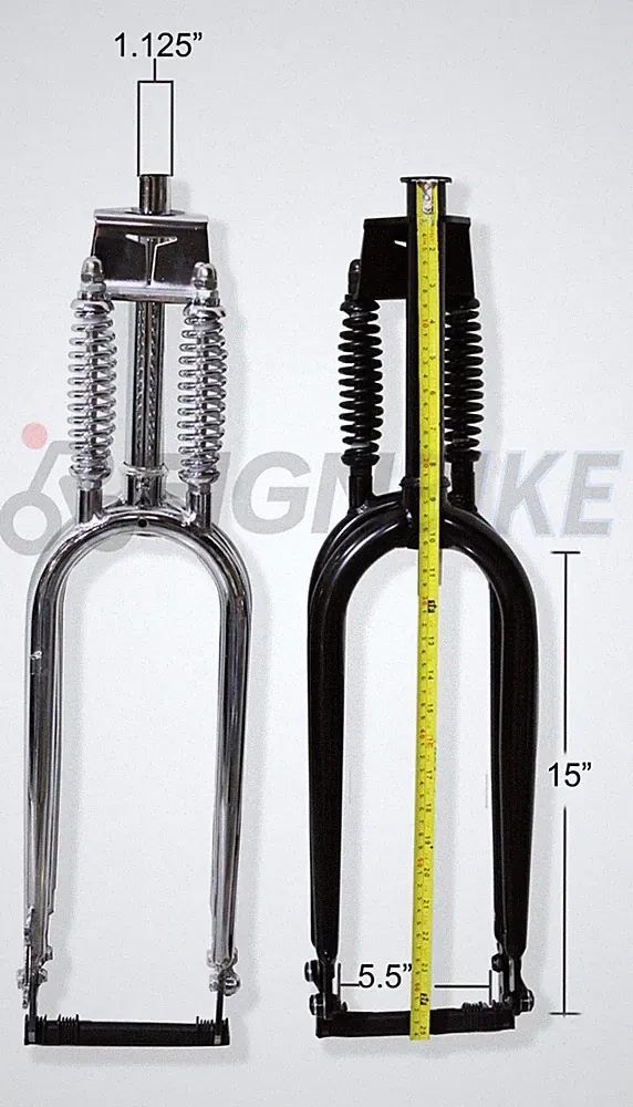 26"x3.0 - 4.0 Bicycle Fork Dual Classic Springer 1-1/8" Disc Brake Compatible