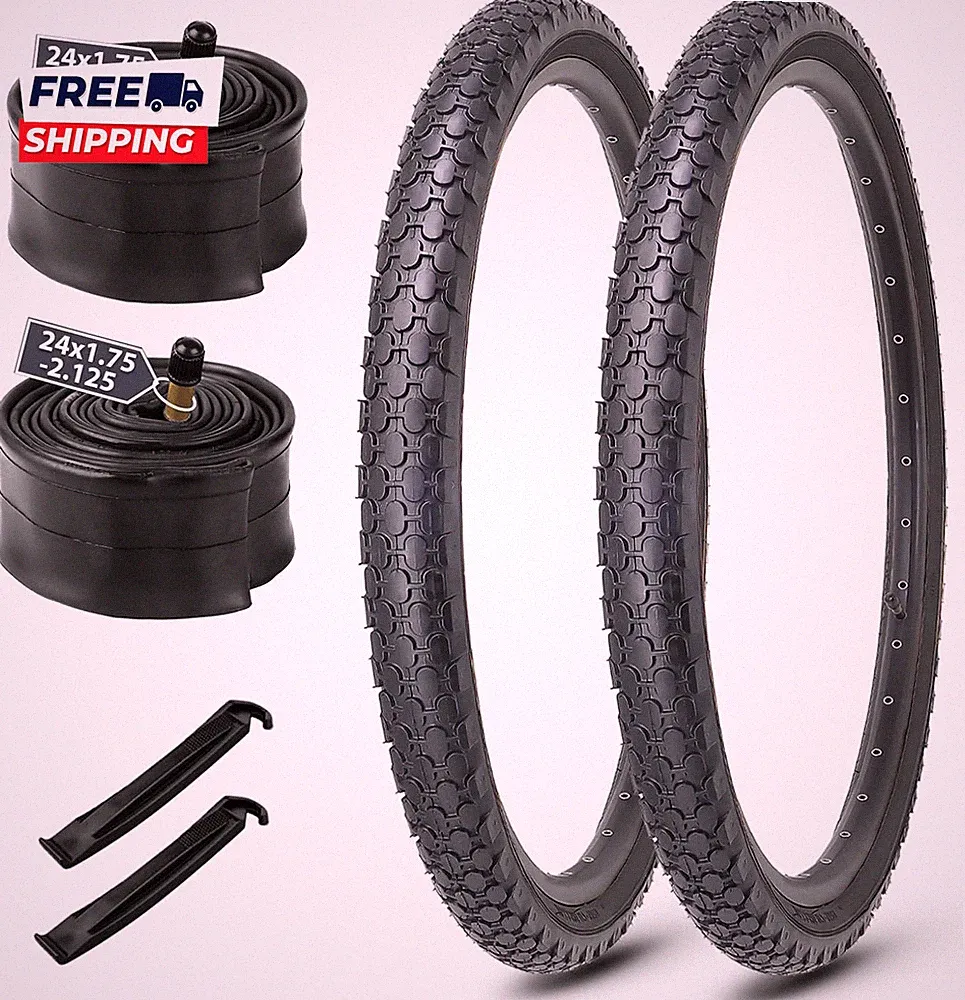 24/26 Inch Cruiser BikeTires Set: 24X2.125/26X2.125 Inch Classic Folding Bicycle