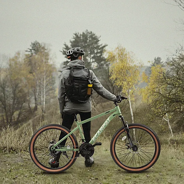 24 Inch Mountain Bike for Teenagers High Carbon Steel Frame Disc Brakes
