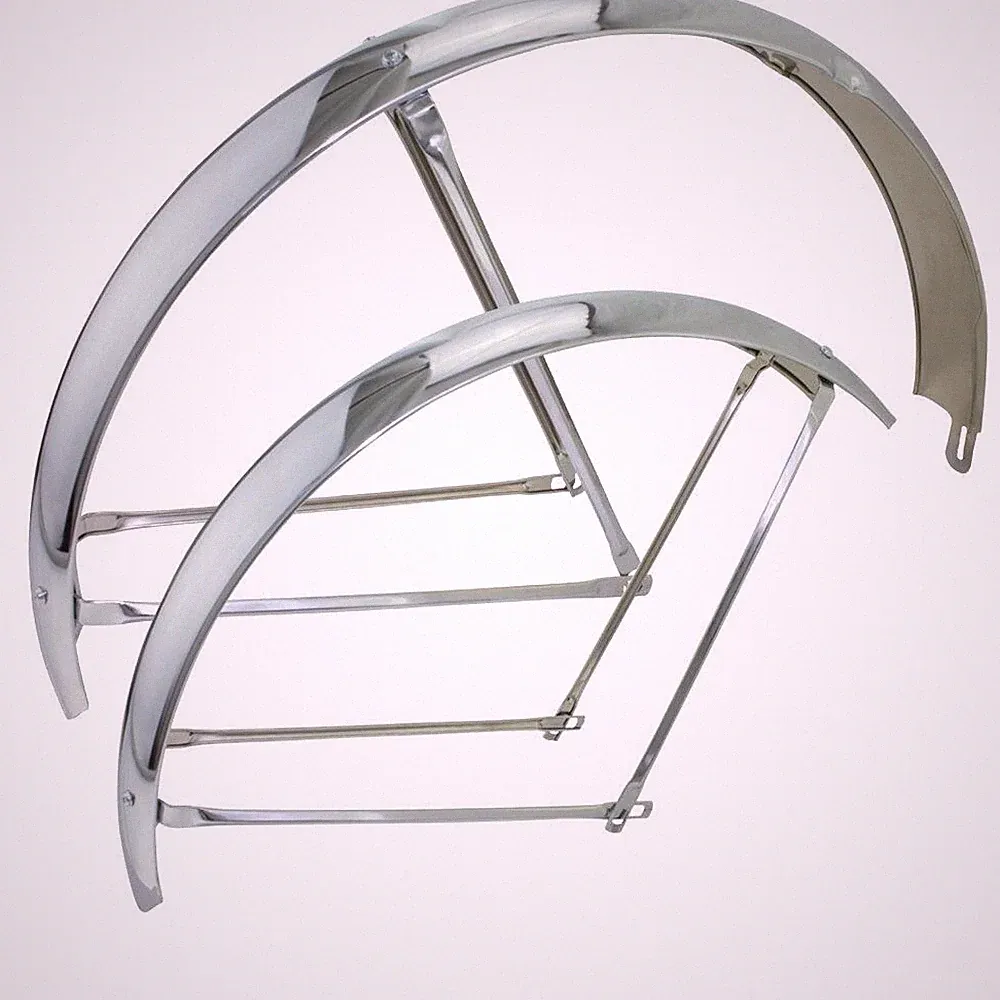 26" BEACH CRUISER BIKE BICYCLE CRUISER FENDERS CLASSIC CHROME BALLOON 80MM