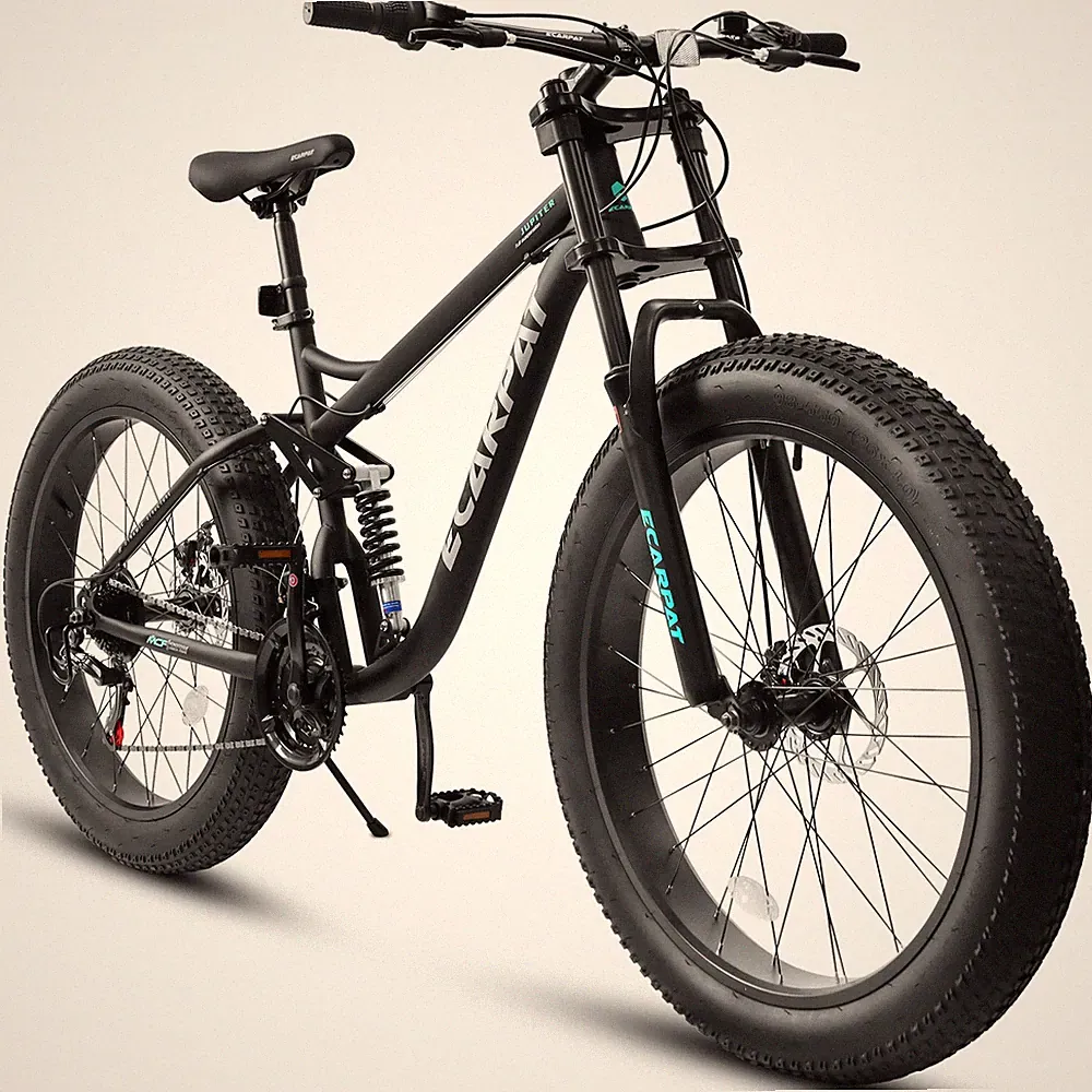 26 Inch Mountain Bike Full Suspension 21 Speed Shimano Fat Tire MTB