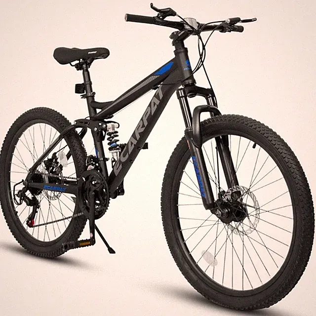 26" Mountain Bike 21-Speed Dual Shock Disc Brake Durable Frame Unisex