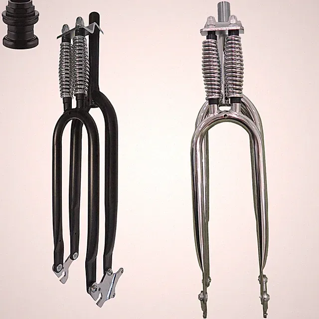 26" Springer Suspension Fork 1" Threaded & Headset Dual Spring Classical Fork