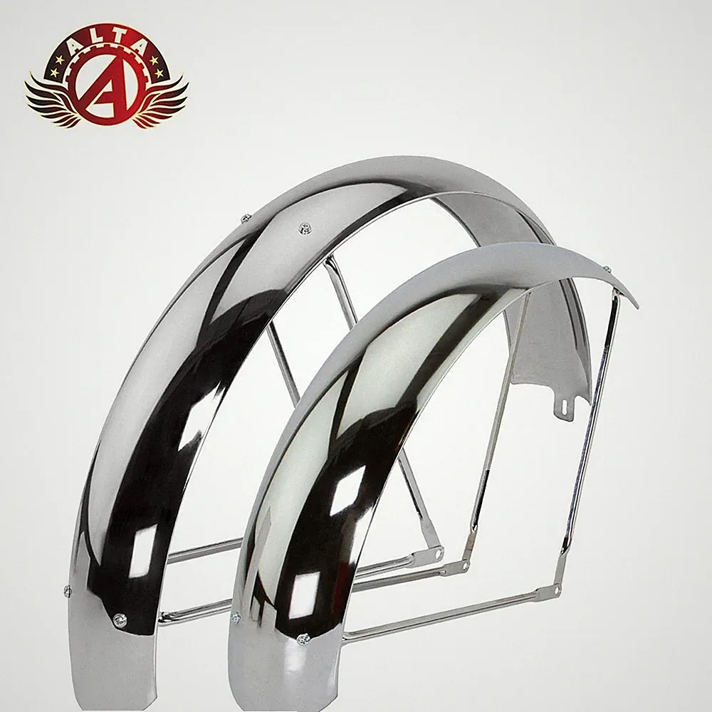 ALTA 26x4.0 Fat Bike Fender Set Chrome 110mm Classic Standard Wide Tire Pair.