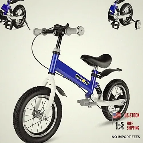 Balance Bike 2 in 1,The Dual Use of a Kids Balance Bike and Kids 14inch Blue