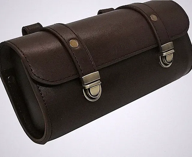 Bike Handlebar Leather Bags under Seat Retro Classical Mountain MTB Road Bike Le