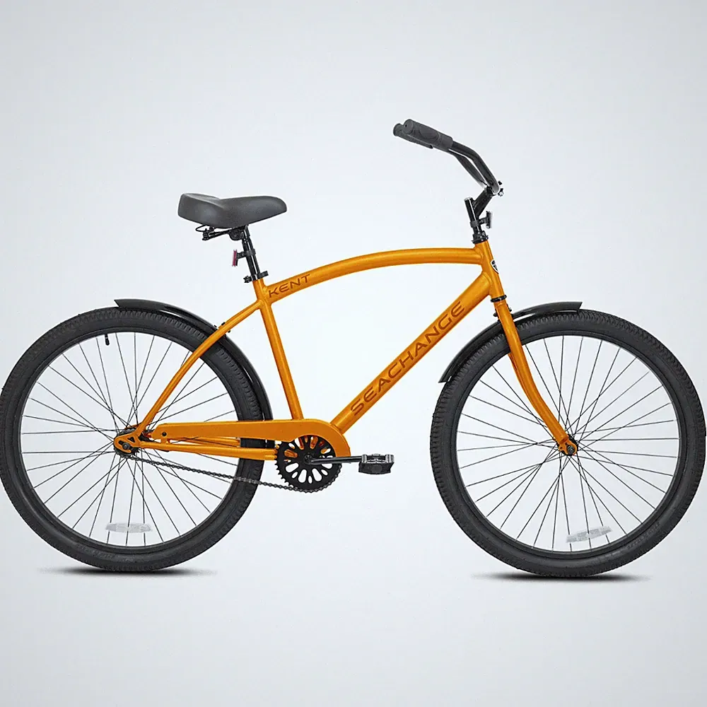 Boy's 24" Seachange Classic Beach Cruiser Bike Steel Frame, Single-Speed, Orange