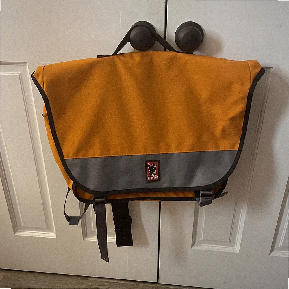 Chrome Industries Messenger Bag Orange Grey Reflective Classic Bike Sling