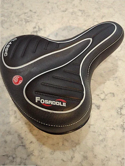 Classic FOSSADLE bicycle seat, wide saddle, comfortable cushion