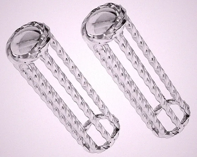 Classic Lowrider Square Twisted Chrome Handlebar Bicycle Grips Cruiser Custom.