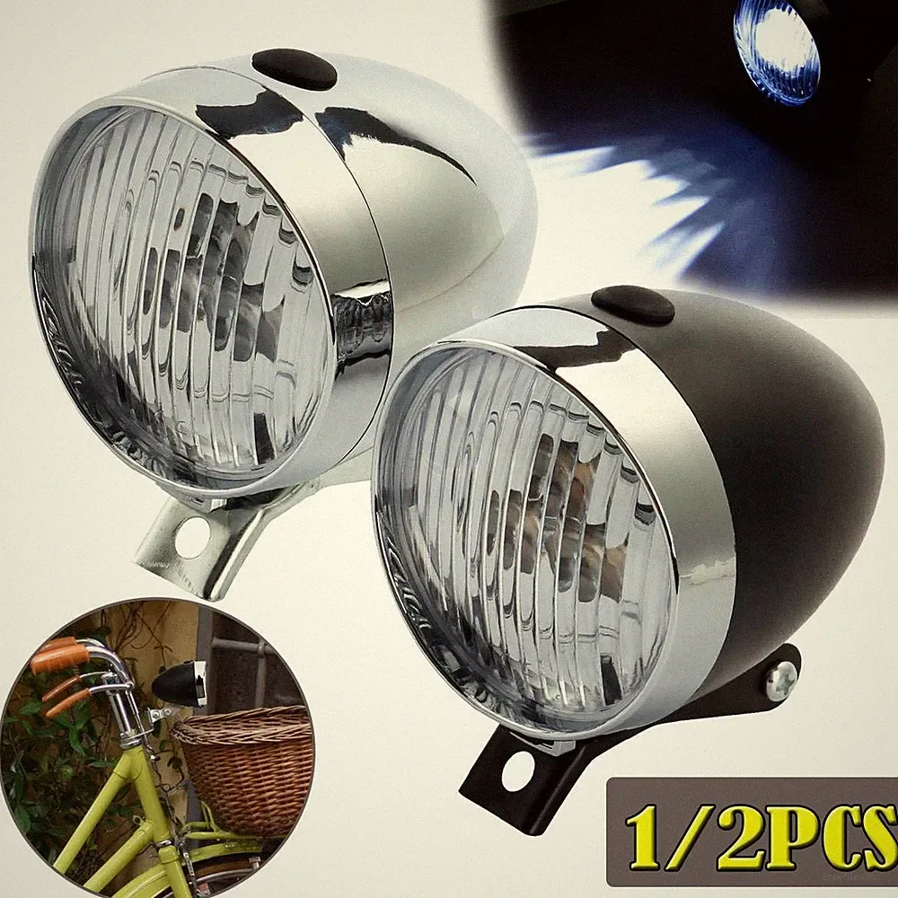 Classic Retro Vintage LED Bike Headlight Bicycle Retro Front Head Light Fog Lamp