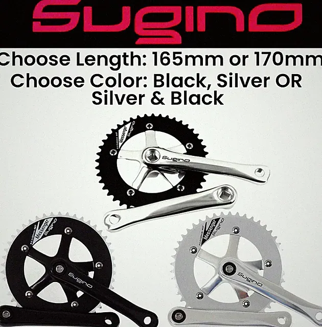 Classic Sugino Messenger Track Bike Crankset Fixed Gear Crank Set Made in Japan