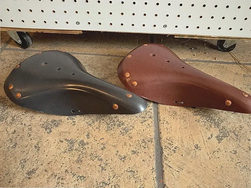 Classic Vintage Leather Bicycle Seat Saddle Road City Bikes BLACK or BROWN
