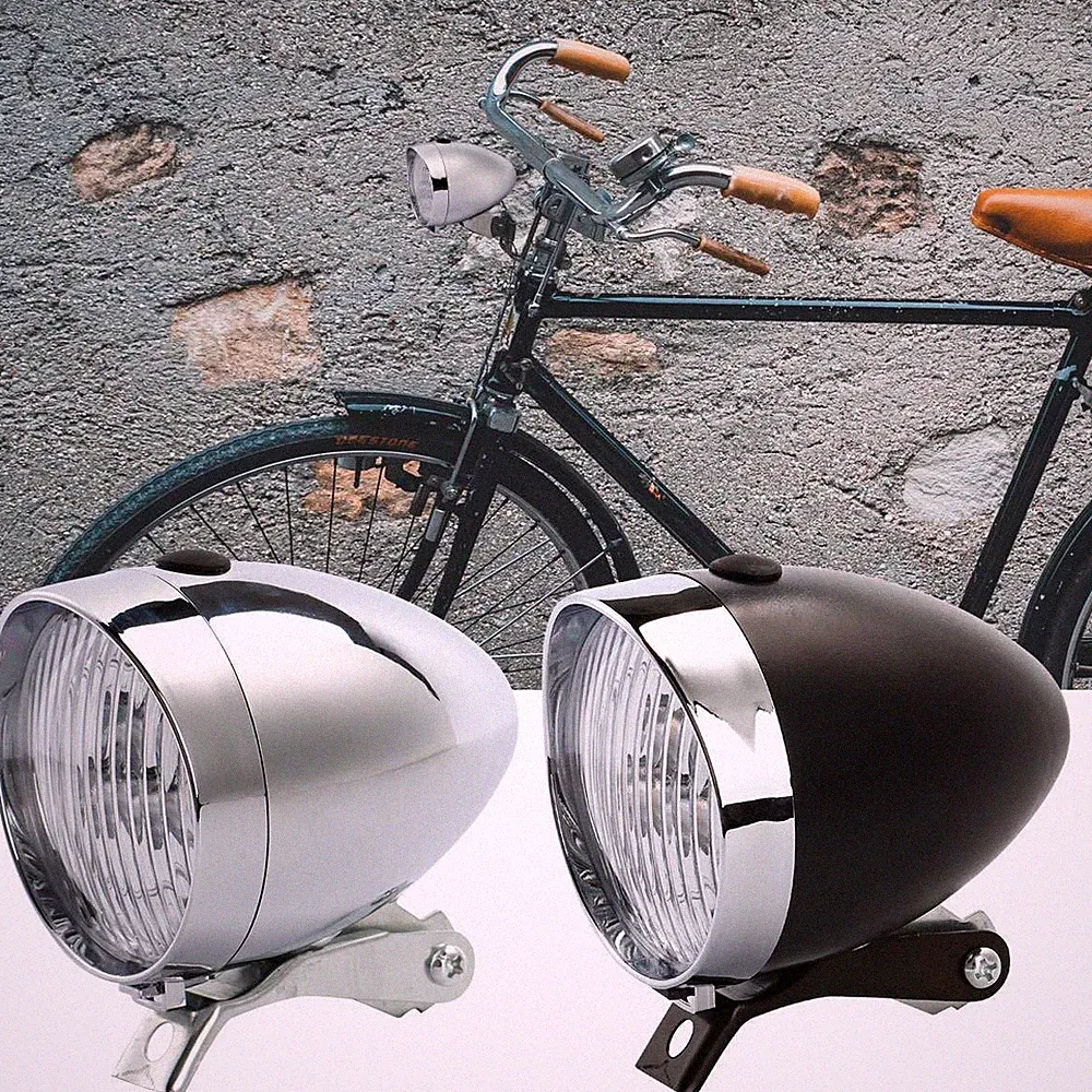 Classic Vintage LED Bike Headlight Bicycle Retro Head Light Front Fog Lamp Retro