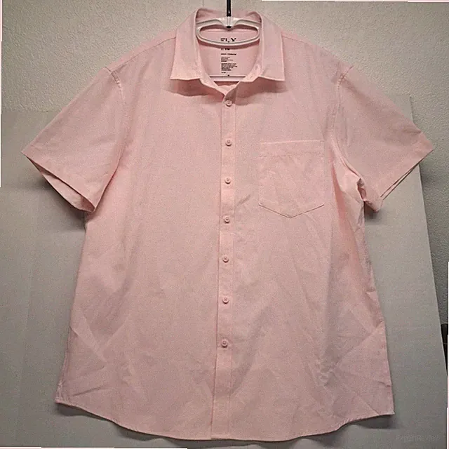 FLX Urban Commuter Men's XL Slim Pink Button Down Shirt