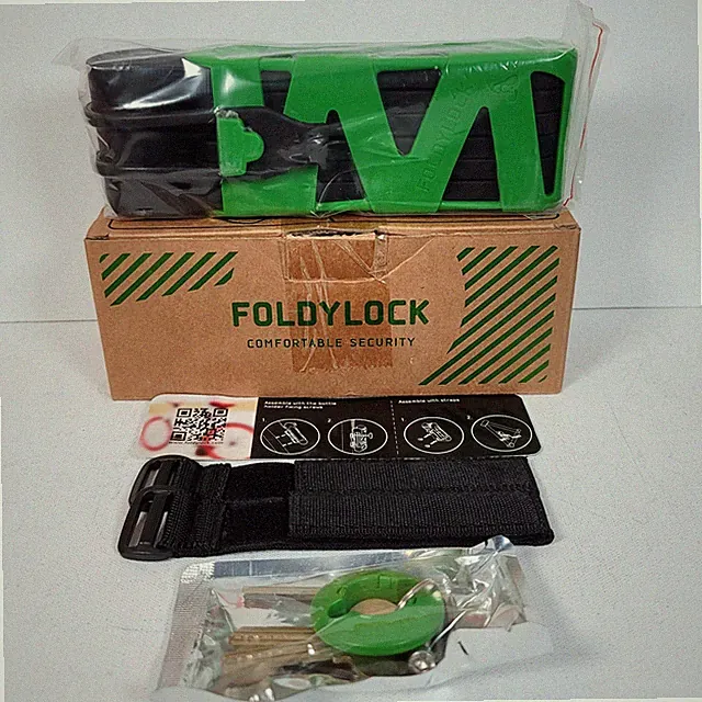 Foldylock Classic 95cm Folding Bicycle e-Bike Lock Key Hardened Steel OPEN BOX