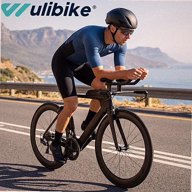 Mens Cycling Skinsuit Triathlon Tri Suit Short Sleeve One Piece Bike Gel Padded