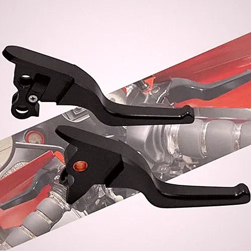 Motorcycle Brake Clutch Lever Hand Levers 3 Fingers Fit for Harley Black