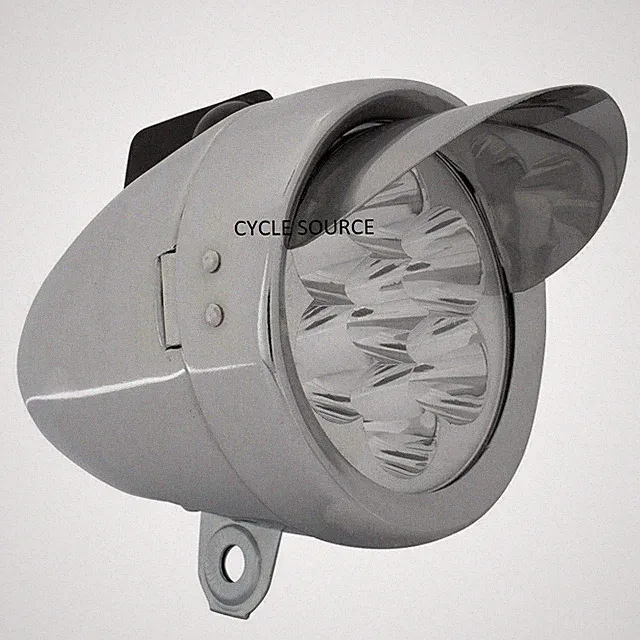 OG LOWRIDER CLASSIC Bicycle Bike Bullet Light W/Visor 7 LED Bulbs Chrome