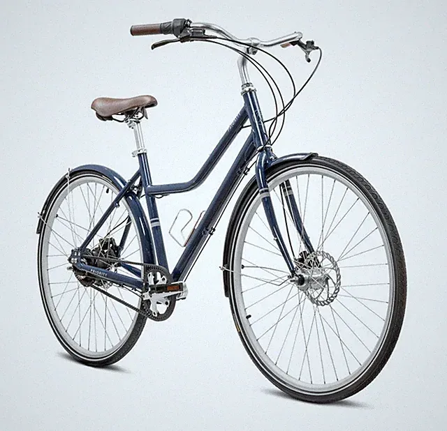 Priority Classic Plus Step-Through Belt Drive 700C Disc City Bike Blue