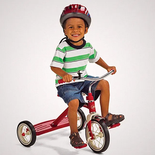 Radio Flyer Classic 10 Inch Toddler Tricycle with Rubber Tires and Steel Fra...