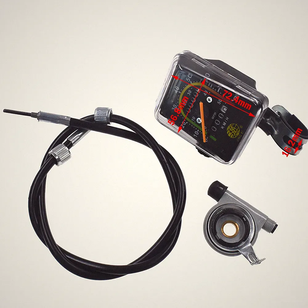 Resettable Speedometer Odometer Gauges Analog Classic Style For Bike Exercycle
