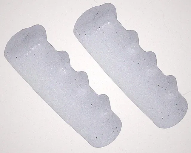 Sparkle White Oval Classic Cruiser Bicycle Grips Schwinn Phantom Prewar Style.