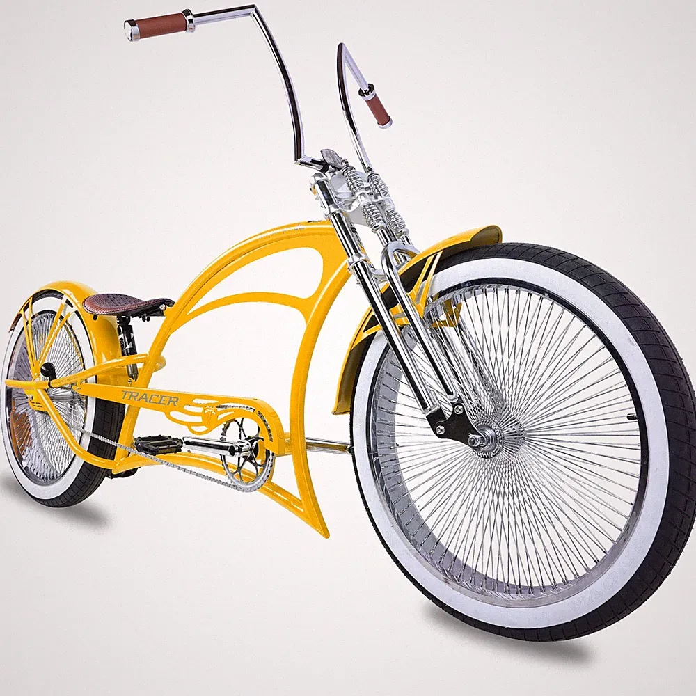 26 inch Men Beach Cruiser Bicycle Lowrider Bike For Adults Classical Fork Steel