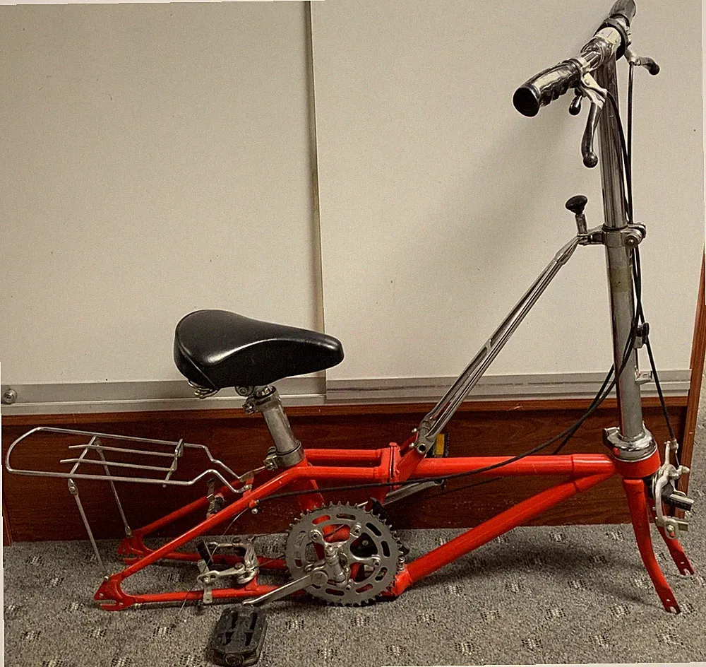 Vintage Dahon California Classic Folding Bicycle Red (No Wheels/Chain)