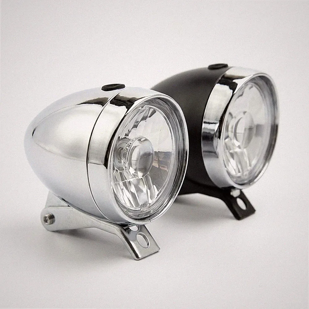 Vintage LED Bike Headlight Official Retro Bicycle Front Fog Lamp Classic Light
