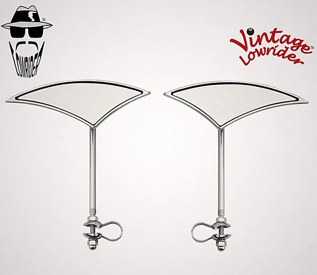 VINTAGE LOWRIDER ALLOY BICYCLE AXE LEFT OR RIGHT CHROME MIRROR.