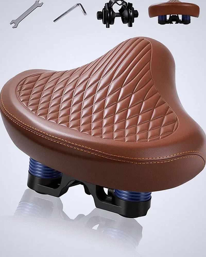 Wide Bike Seat for Women Men, Comfortable Soft Classic Vintage Padded Bicycle...